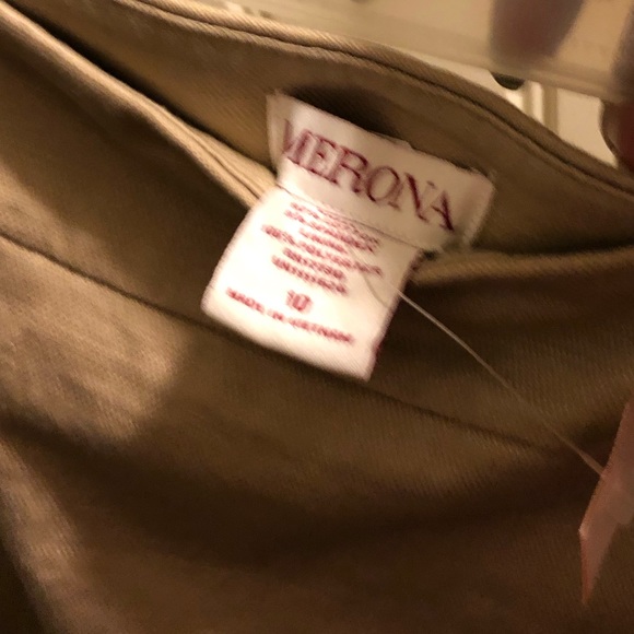 Mini linen khaki skirt - Picture 2 of 2